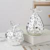 Ceramic Electroplated Sculpture Golden Silver Apple Pear Ornament Figurines Decoration Crafts Desktop Home Decor Accessories