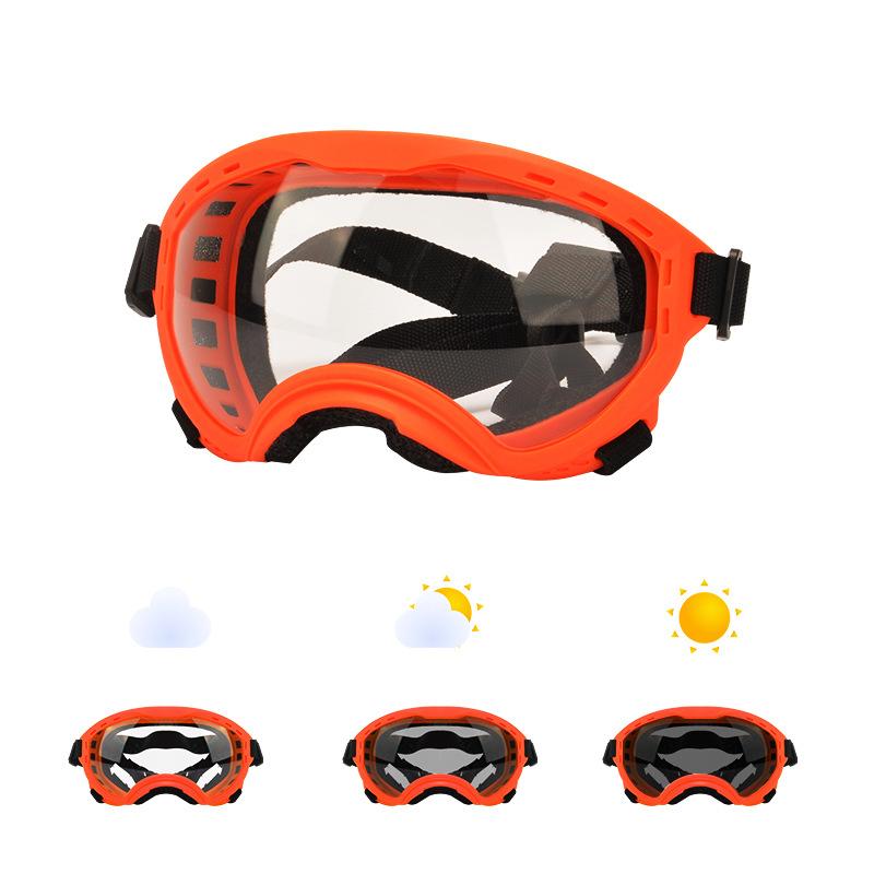 

New color-changing pet glasses, UV protection, windproof goggles, dog sunglasses, trendy protective sun glasses S Small Size оранжевый