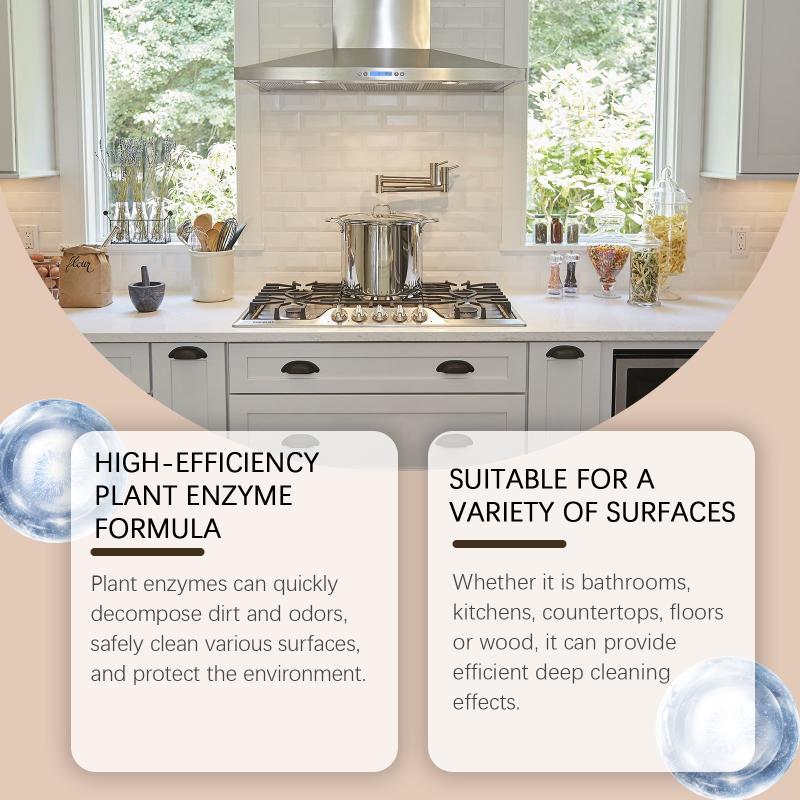 Jakehoe Multi-Surface Cleaner Kitchen Range Hood Sink Countertop Stain Removal Multi-Effect Cleaner one size