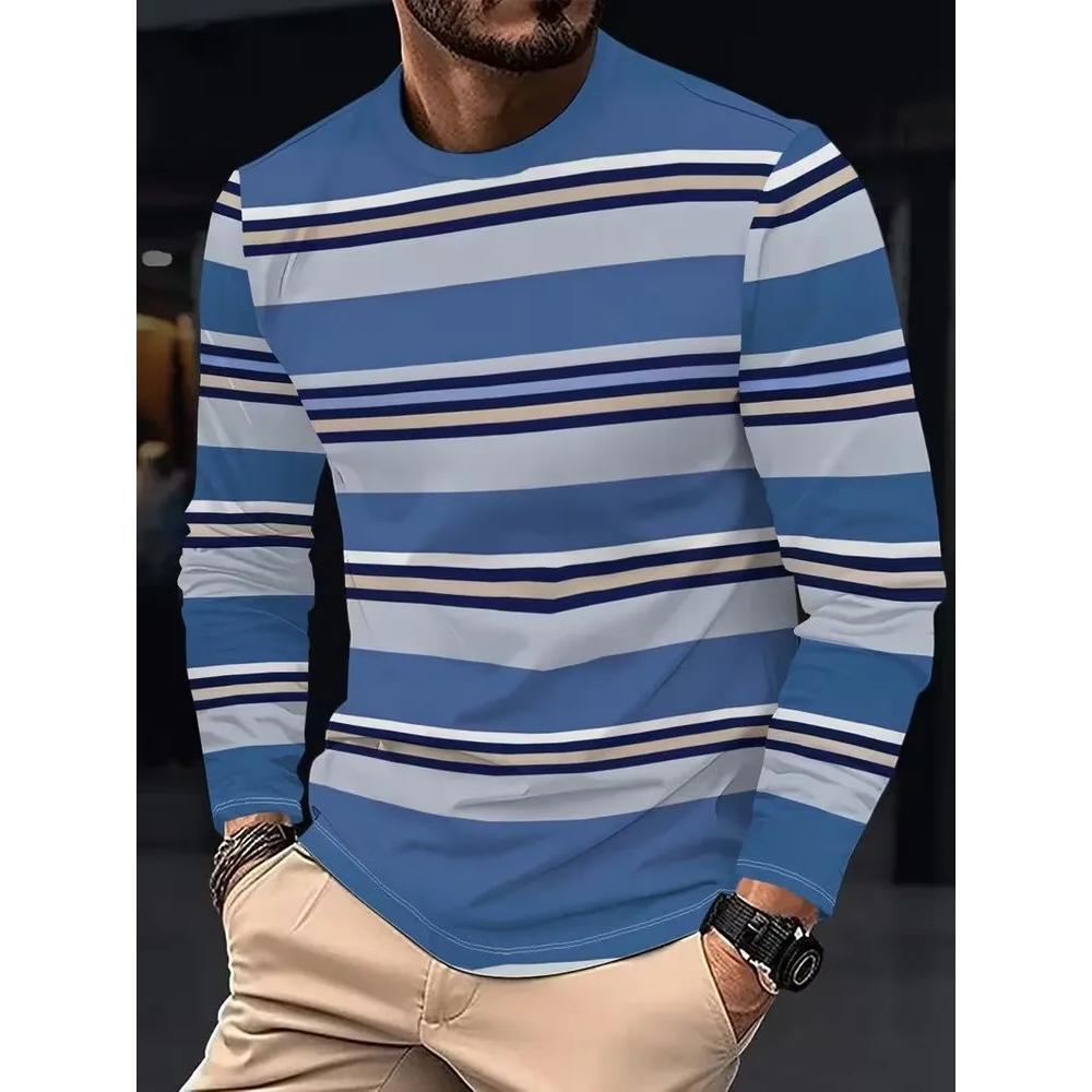 Fashion Men's Long Sleeve Casual Comfort Top Soft Versatile Pullovers Long Sleeves Men’s