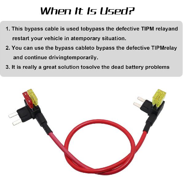 FZJDSD TIPM Repair Fuel Pump Relay Bypass Cable Compatible with Dodge Ram 1500 2500 3500 Compatible with Chrysler Jeep Grand Wrangler Liberty