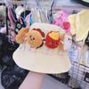 Breathable Sunscreen Basin Cap Adjustable Cartoon Sunshade Hat Cute Hamburger Fisherman Hat  Women