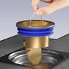 Odor-reducing Insect-blocking Volleyball Drain Trap 2-piece (brass)