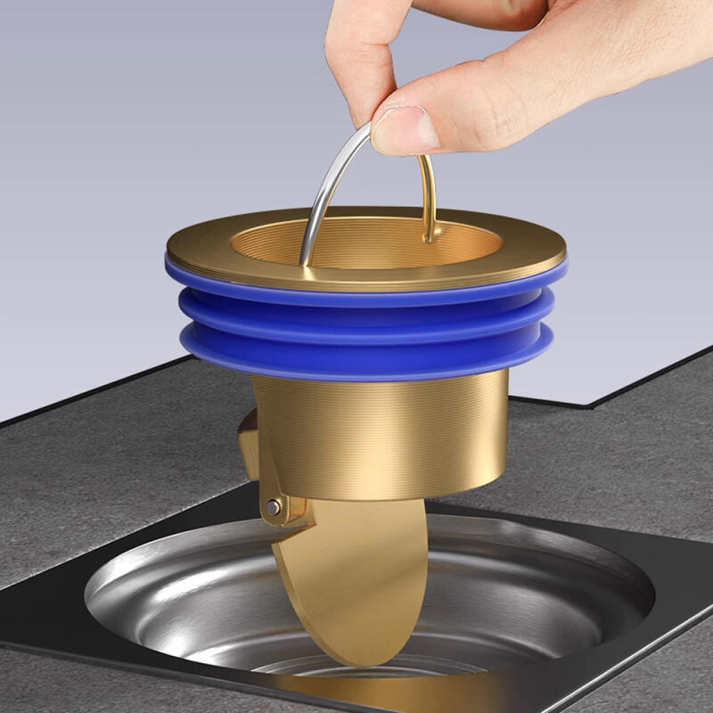 Odor-reducing Insect-blocking Volleyball Drain Trap 2-piece (brass)