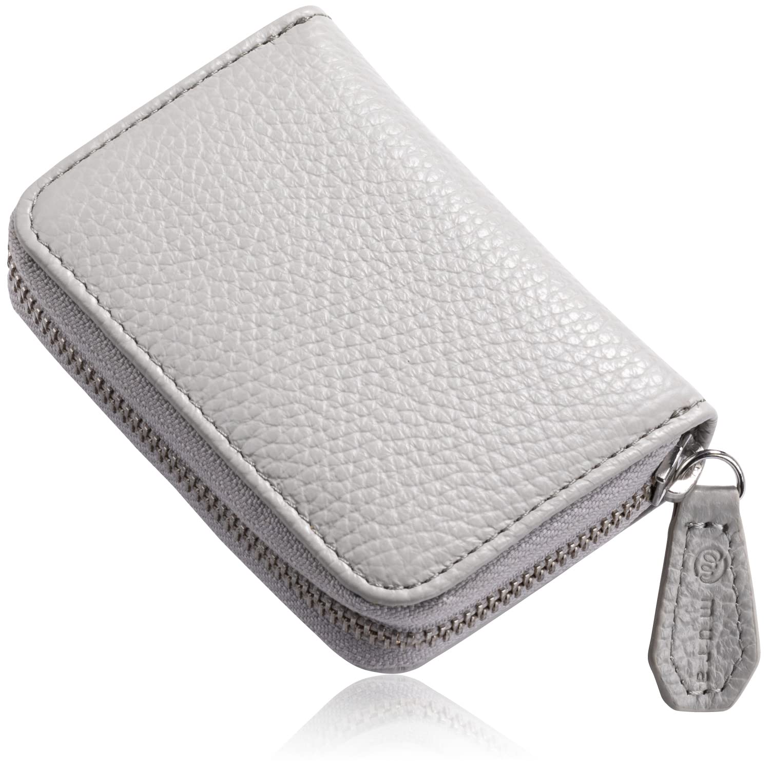 

Coin Card Coin Credit Card Skimming Italian Leather [Uneven] Case, Case, Purse, Case, Prevention, (Gray)