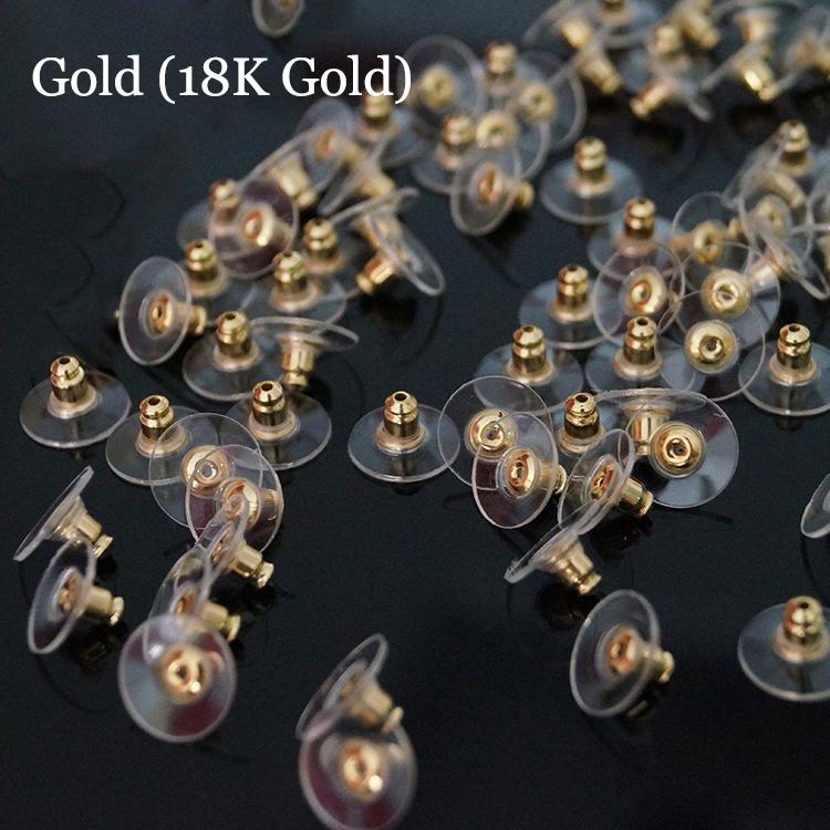Lan Guang 12mm 1000Pcs Copper+Rubber Earring Stoppers Stopper Stud Supplies DIY Jewelry Findings Making Accessories