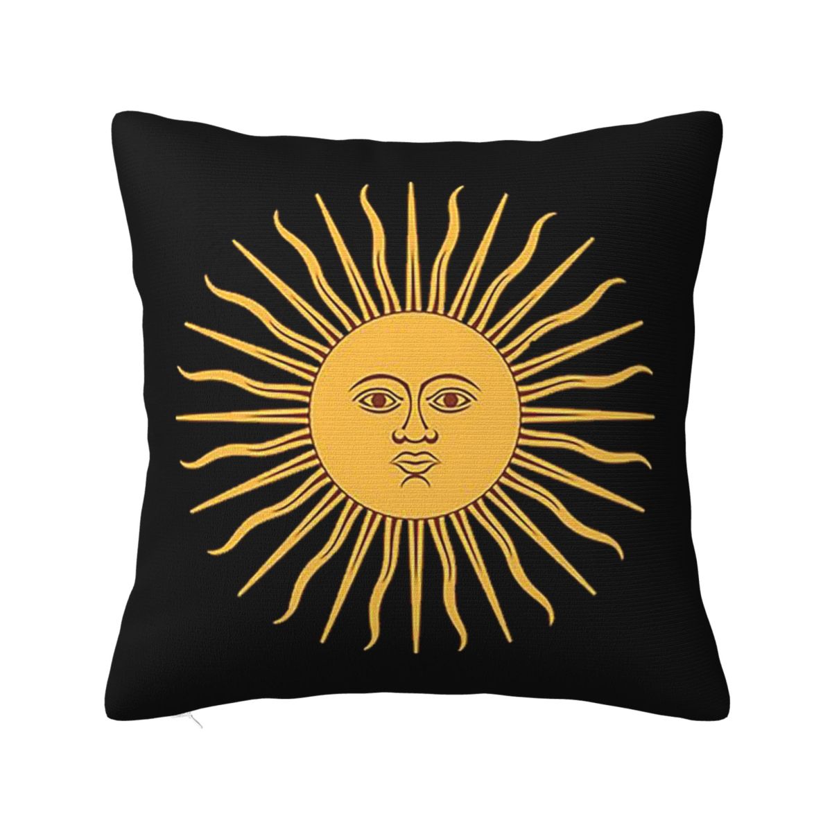 Sun Of May Flag Of Argentina Square Pillowcase Pillow Cover Polyester Cushion Decor Comfort Throw Pillow for Home Living Room 30x30 cm 12x12 in