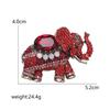 Rhinestone Elephant Brooch for Women Unisex Glass Animal Pin Mammoth Lapel Pins Banquet Party Backpack Gifts Jewelry Accessories