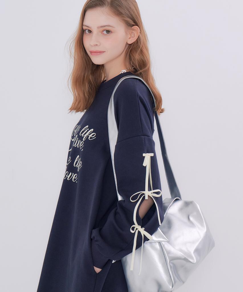 Metapeo Ribbon Dress Navy