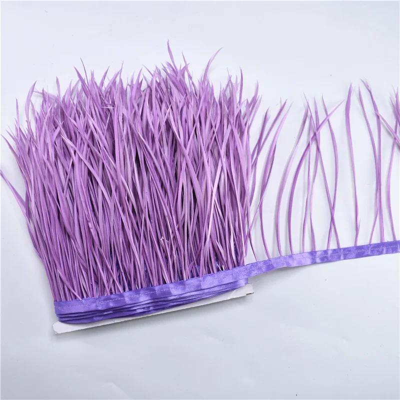 Feather1Meters Pruning Goose Feathers Trim Tassel Fringe Ribbon Tape 6-8" Pheasant Feather for Crafts Costume Sewing Trimmings Carnival