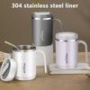 500ML Isolierte Kaffeetasse Reisebecher Thermosflasche aus Edelstahl mit Strohhalm