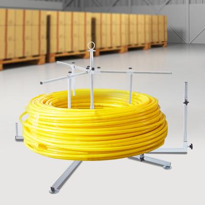 Robuuste Pijp Reel Dispenser Stand, 440lbs Capaciteit 3-Traps Verstelbaar Statief voor PEX Waterverwarmingspijp Afwikkelen
