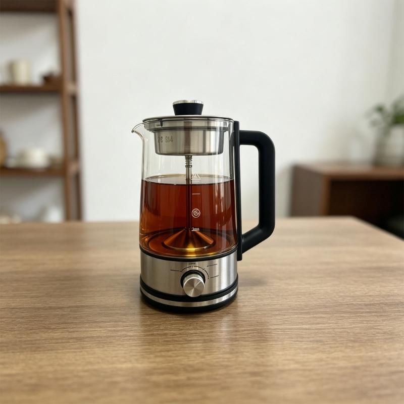 Automatic Steam Tea Maker With Nonrust Steel And High Borosilicate Glass For Healthy Brewing Perfect For Home And Office Use