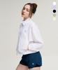 Leijibi Cool Touch Airlight Crop Loose Fit (Water Sports) Women'S Zip-Up Rash Guard (5 Colors)