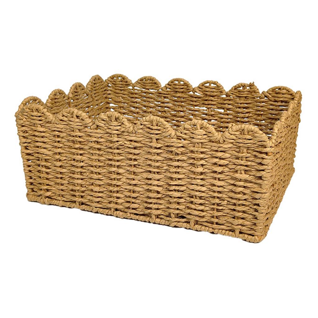 Wicker Storage Basket Paper Rope Material Large Capacity Home Organization