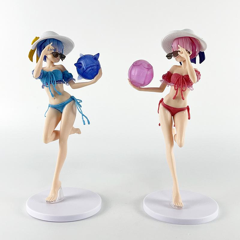 

Rem Ram Swimsuit Figure ReZero Anime Life Model Ornament Toy Gift