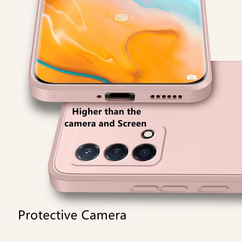 Custodia Originale in Silicone Liquido Morbido per OPPO Realme C25Y C21Y C11 9 8 7 6 Pro A74 A94 A53 A73 A52 A72 A92 A31 A96 4G 5G Cover Posteriore per Telefono
