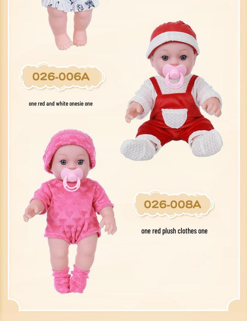 30cm Reborn Baby Girl Doll - Soft Vinyl Soothing Toy for Children