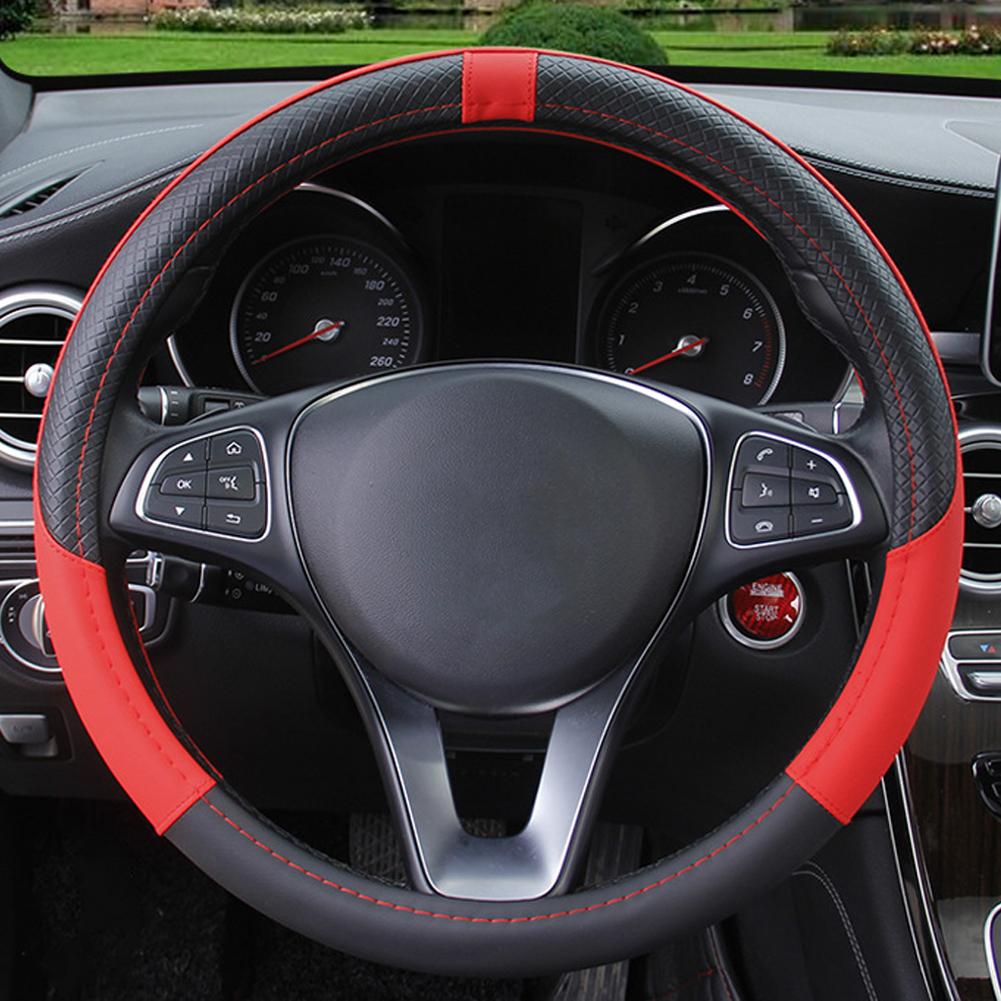 38CM Univerzální potah na volant do auta Kožený potah na řízení Automobilové příslušenství Kryty na volant Auto