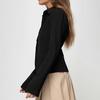 Women Shirt Lapel Long Sleeve Striped Print Shirt Buttons Placket Slim Fit Versatile Tops Daily Wear