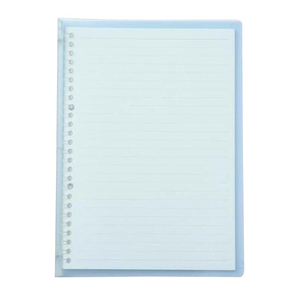 Transparent B5 Refillable Notebook 26 Rings Holes Loose Leaf Binder Flexible Waterproof PP Cover 30 Sheets Ruled Lined Paper Refillable Binder