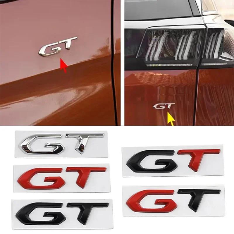 Suitable for Kia GT Car 3D Metal Letter Logo Badge Decal Sticker Car Car Trunk Letter Badge Styling Sticker