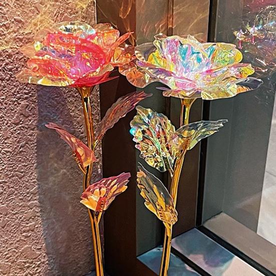 Künstliche bunte Rose Regenbogenrose Geschenk für Muttertag Erntedankfest Valentinstag Geburtstagsparty