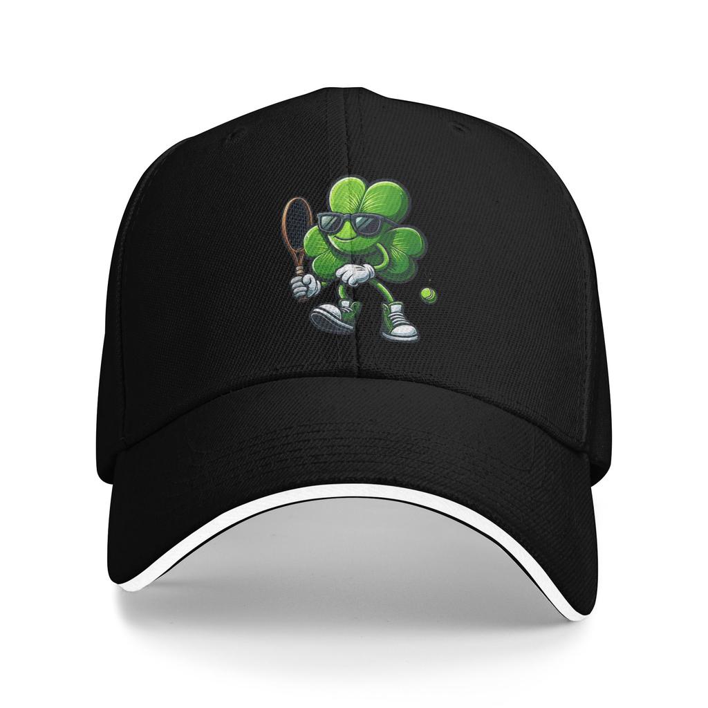 Tennis Player St Patricks Day Shamrock Clover Irish Prid Casual Baseball Cap Spring Trucker Hat Breathable Outdoor Hip Hop Hats