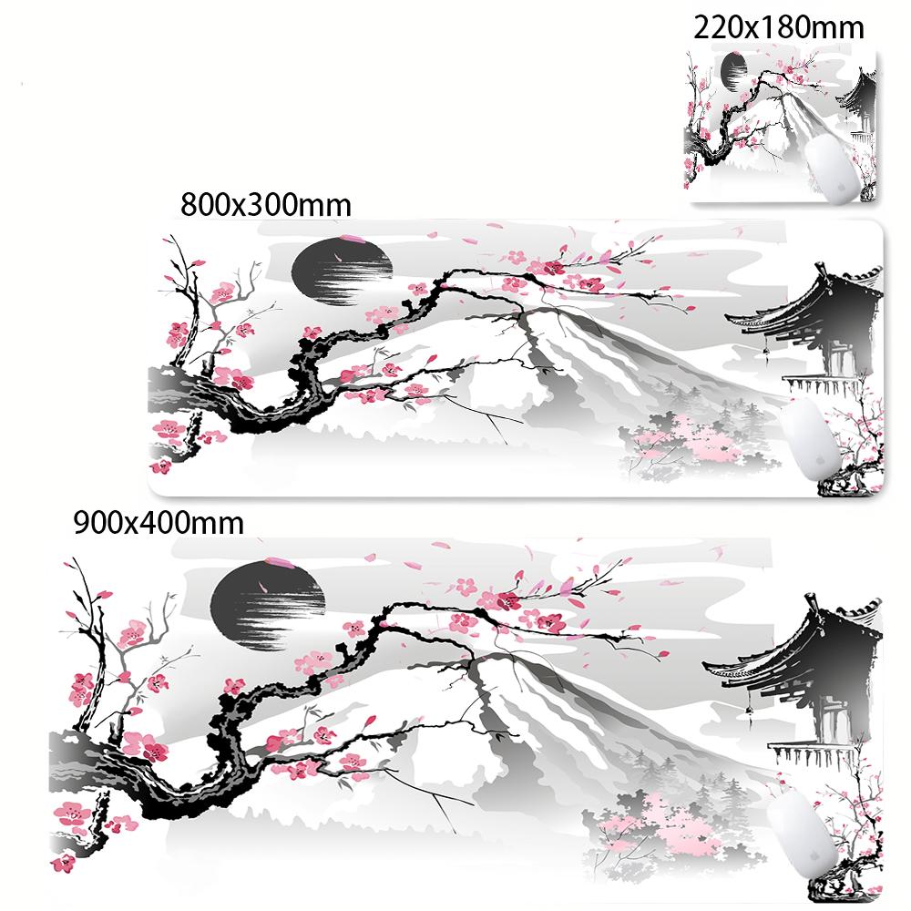 Sakura Scenery Mouse Pad Large AntiSlip Rubber Gaming Mousepad Durable Desk Mat Thick Seam Edge Suitable for Office and Gaming