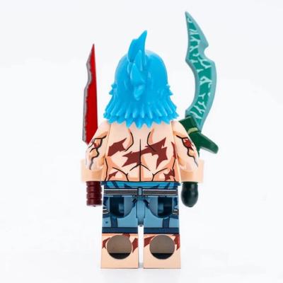Blue Bird Head Human Assembly Building Block Toy