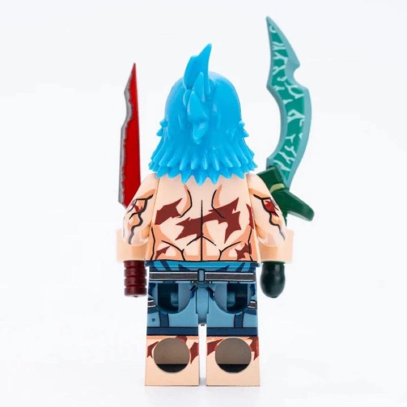 Blue Bird Head Human Assembly Building Block Toy