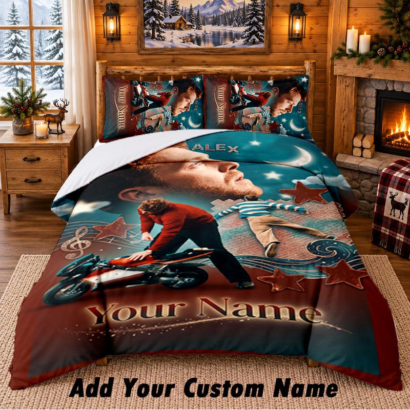 Alex Warren Custom Name 3Pcs Bedding Set 1 Bed Sheet 2 Pillowcases Bedroom Home Decor