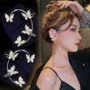 Zircon Butterfly Earrings Butterfly Wrap Around Ear Earrings Adjustable Ear Cuff Earrings for Women Non-Pierced Zircon Butterfly Earrings