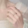 Ancient Craft Enamel Gold-Painted Gingko Vine Heart Sutra Ring for Women – Open Vintage Niche Exquisite Finger Band