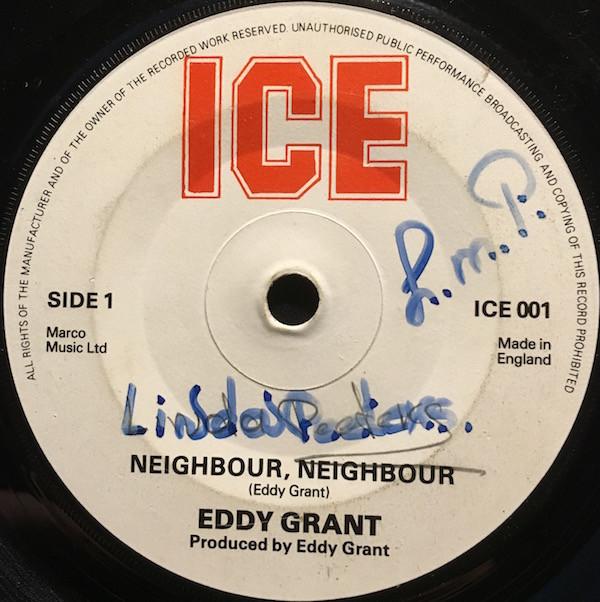 7inch Record EDDY GRANT  Neighbour Neighbour  Grandma ICE001 ICE UK Reggae Ska  Dub Used