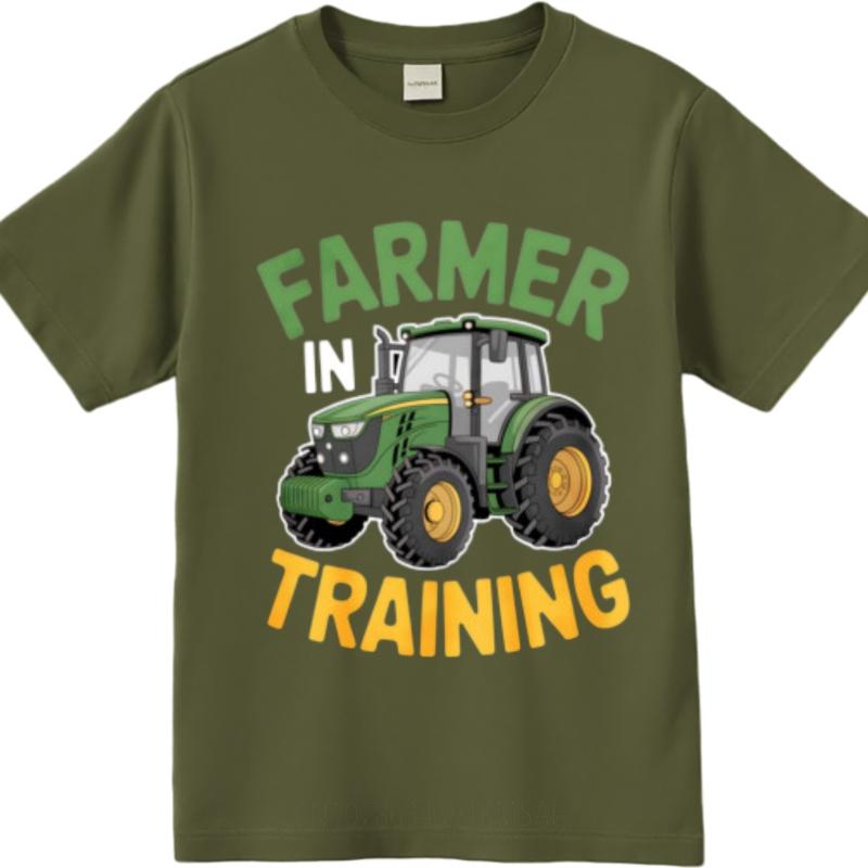 

New Arrived For men Oneck tshirt Big Size Tee Farmer In Training Tractor Design Everyday Boys Tee shirt Comfort Tshirt 4XL