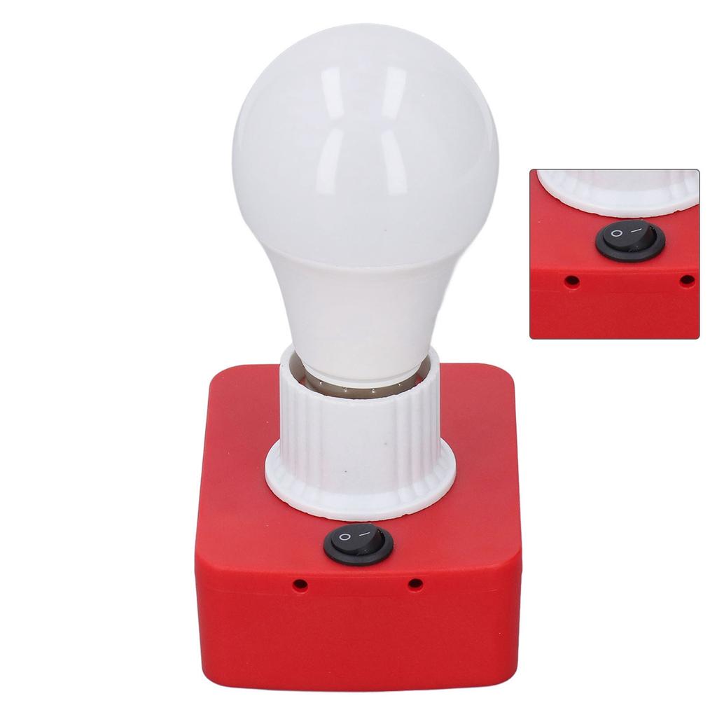Portable E27 Lamp Bulb with Battery Adapter LED Working Light Bulb for M18 18V Lithium Battery