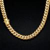 Chaîne Cuban Link Homme Hip Hop Acier Inoxydable Plaqué Or Collier Tendance