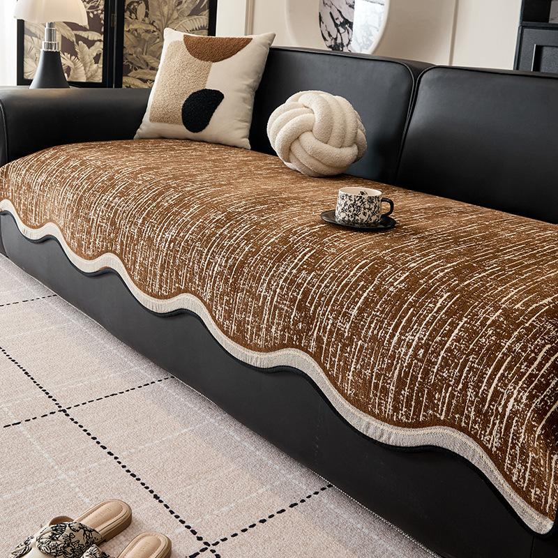 Four Seasons Universal New Sofa Cushion One Piece Straight Row Cover High-End Combination Sofa Cushion Cover