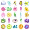 50 Microbial Graffiti Stickers: Cute Cartoon Decor for Journals, Water Bottles, and Phone Cases