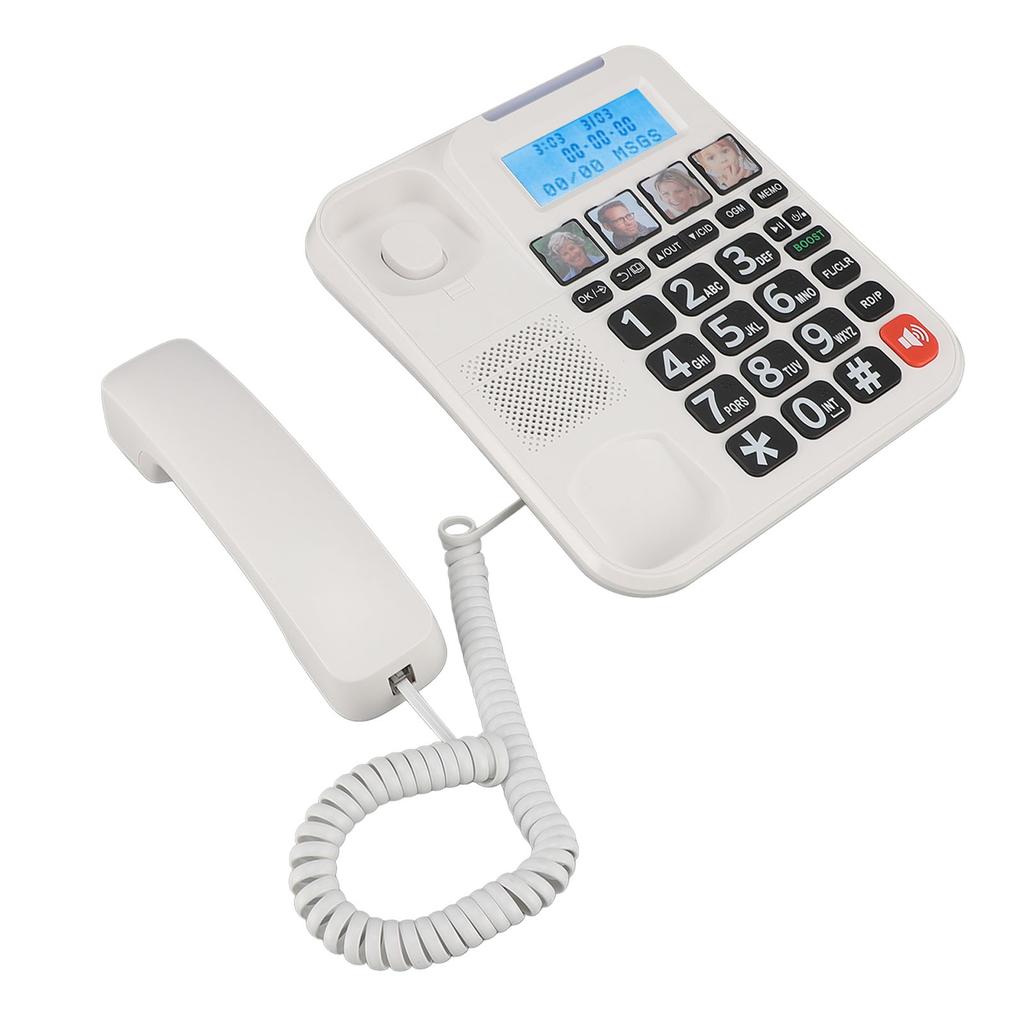 Corded and Cordless Phone 2in Screen Expandable Big Button with Answering Machine Call Blocking Photo Dial Bilingual