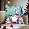 Genshin Impact LLohen Pillow Case For Sofa Bedroom Living Room Plush Cushion Cover Decorations and Protector