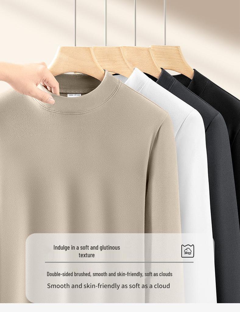 Men's Plush Double-Sided Long-Sleeve Thermal Base Layer Top