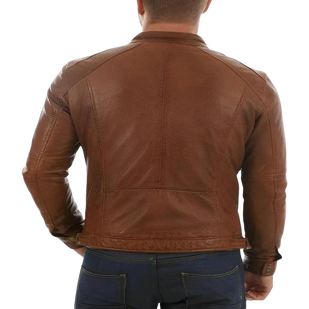NOORA Men's Real Leather Jacket ST06