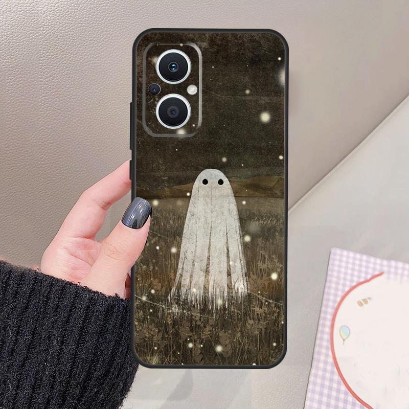 There's A Ghost Funda For OPPO Reno 12 F 11F 13F 14F 10 11 13 14 Pro 7 8 Lite OPPO Find X8 X6 X5 X9 Pro Case
