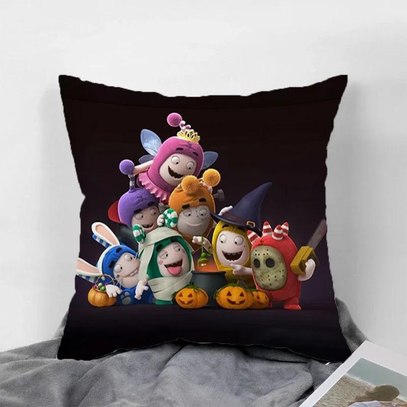 Dekoracja Domu Poszewki na Poduszki Oddbods na Poduszkę do Łóżka 45*45 Dekoracja Poduszek na Kanapę Salon Pościel na Łóżko Pojedyncze Pokrowiec na Kanapę Samochodową