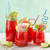 10PCS Reusable Glass Cup Straw Colorful Styling Clear Thumbler Straw Juice Straw  Bar Accessories