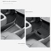 For 25Tesla Model Y Standard Central Control Storage Box Large Capacity Under Console Armrest Organizer Tray TPE Protection Mat