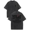 European Sizes Fashionable, High-quality, Double-sided Printed Letter Pattern Men's T-shirt, Casual Street Style T-shirt, Dropped Shoulder Sleeves