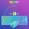 Gaming Tastatur und Maus RGB 4000mAh Sehr leise Kompatibel mit Japanischer Bedienungsanleitung im Set enthalten, Tenkeyless, Kabellos, 60% Kabellos, Dünn,